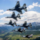 Illustration for article titled Look At These Striking Images Of The Thunderbirds Soaring Over Telluride